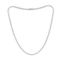 Diana M. Collana Tennis personalizzata 12,50 carati a 4 punte da 16" in oro bianco 14k