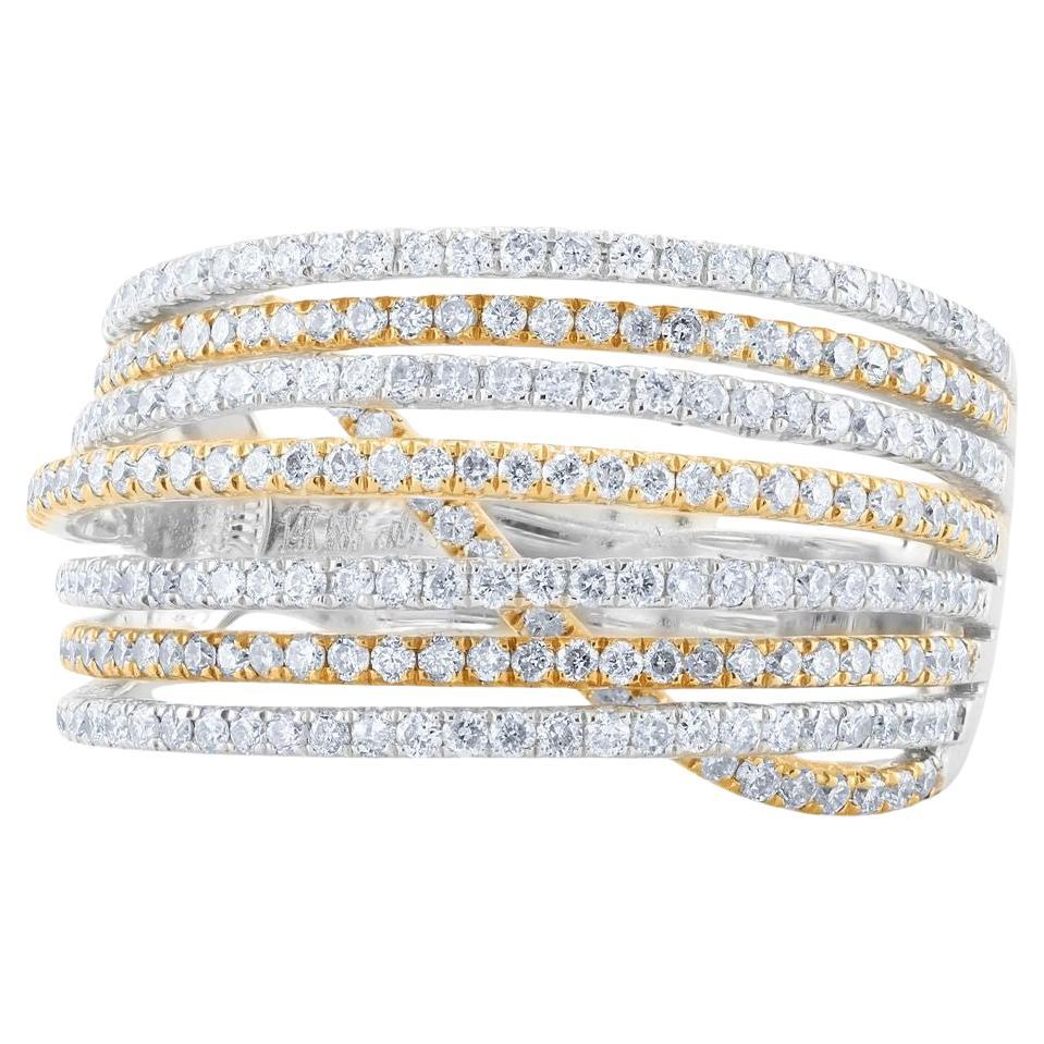 Diana M. Custom  1.35 Cts. Diamond Ring 14K Two Tone Gold