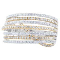 Diana M. Custom  1.35 Cts. Diamond Ring 14K Two Tone Gold