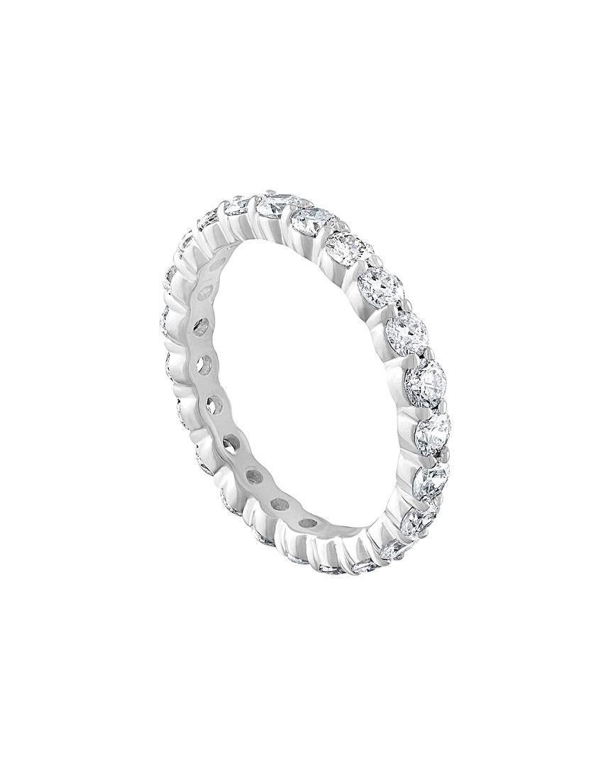 Fascia per l'eternità in oro bianco 18kt con diamante rotondo da 1,40 ct tw 