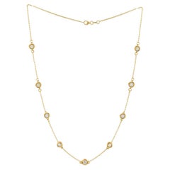 Diana M. Custom  1.40 Cts. Diamonds-By-The-Yard Necklace 14K Yellow Gold