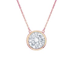 Diana M. Custom 14K Rode Gold Diamond Pendant