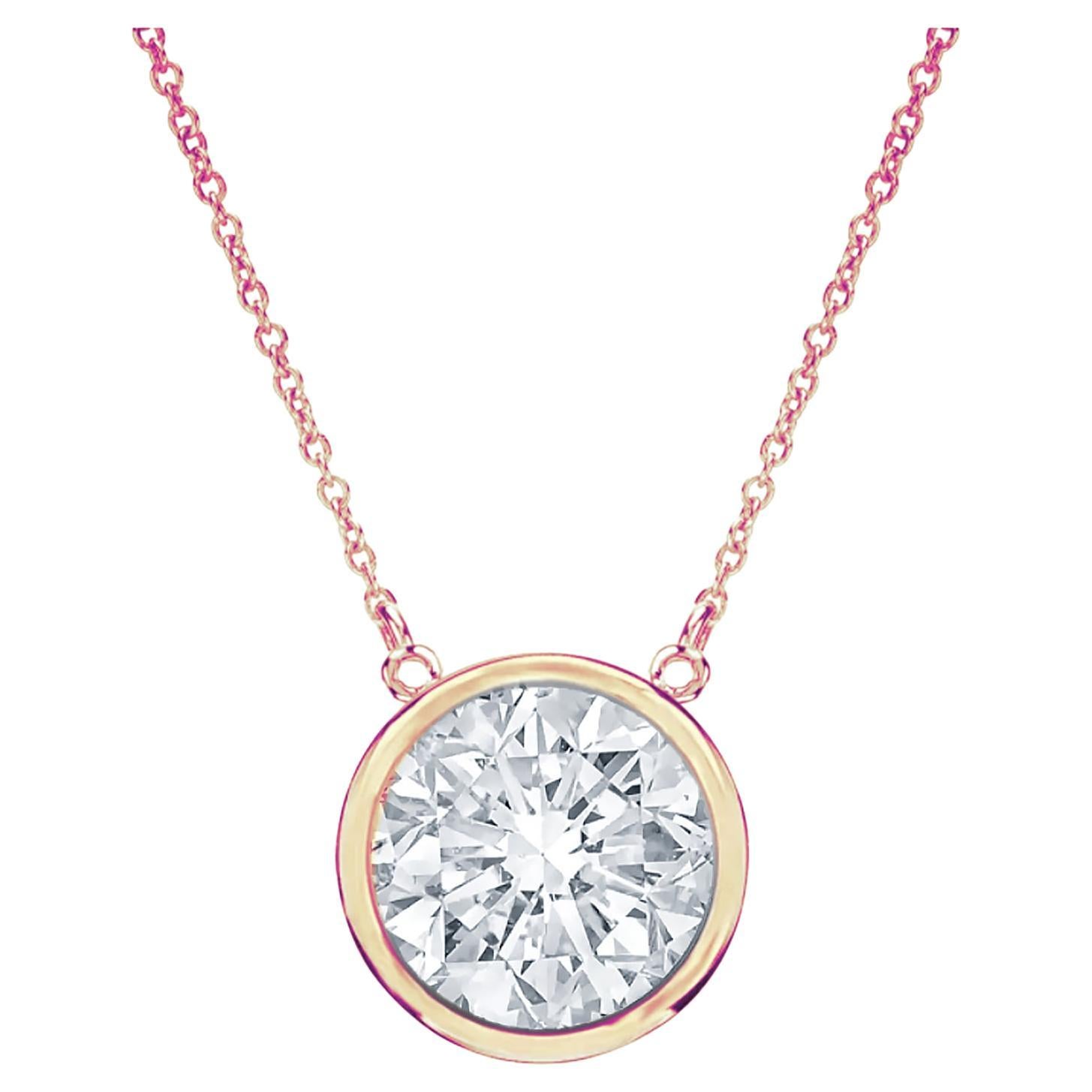 Diana M. Custom 14K Rode Gold Diamond Pendant