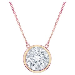 Diana M. Custom 14K Rode Gold Diamond Pendant