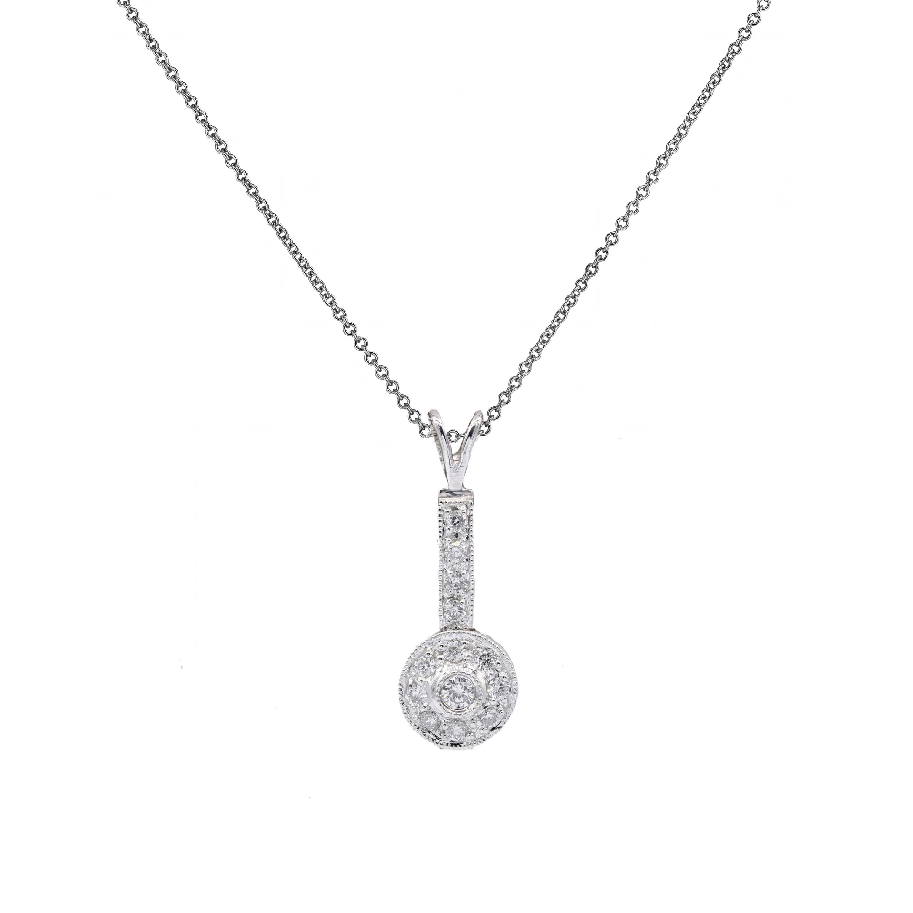 Diana M. Ciondolo personalizzato in oro bianco 14K con diamante In condizioni Nuovo in vendita a New York, NY