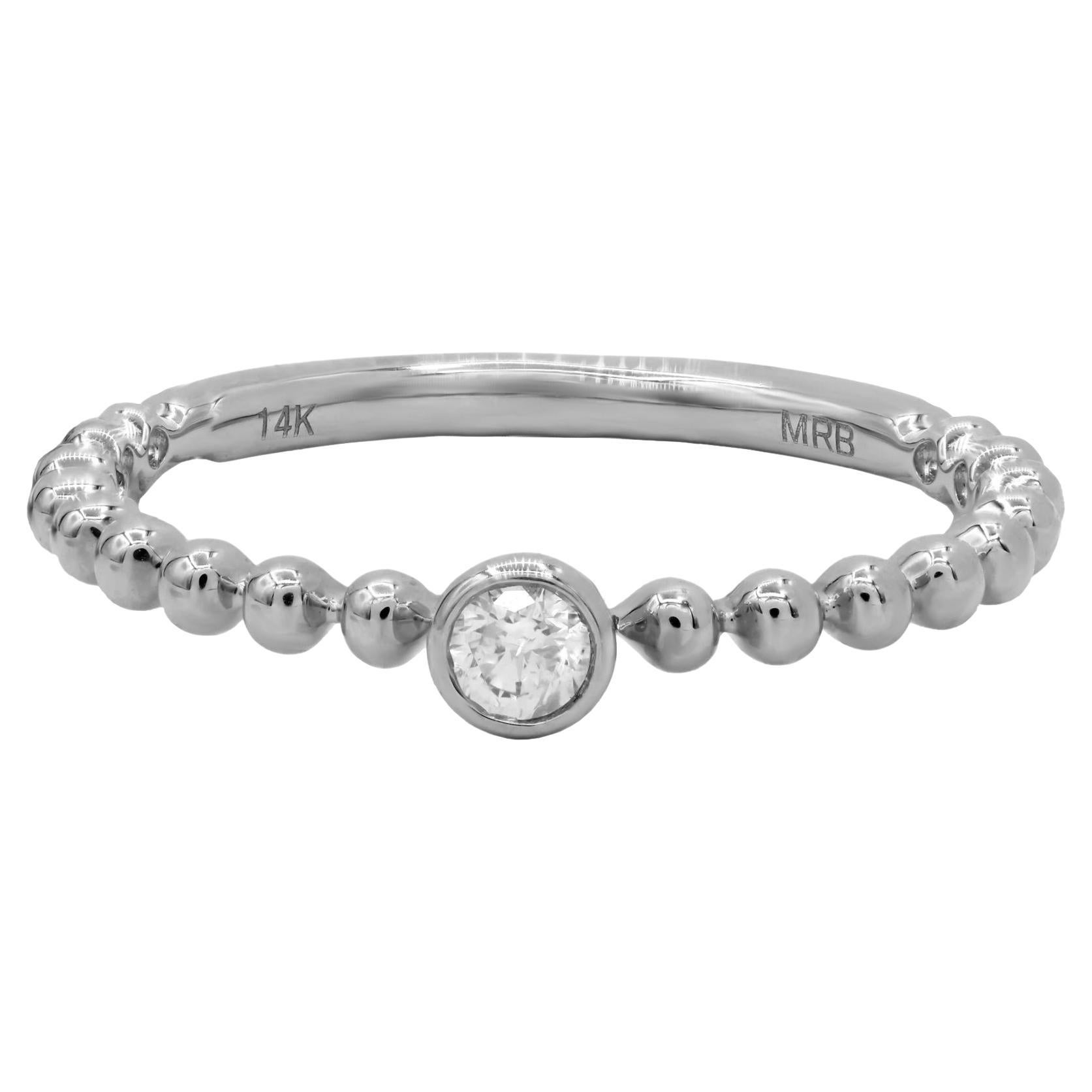 Diana M. Custom 14K White Gold Diamond Ring