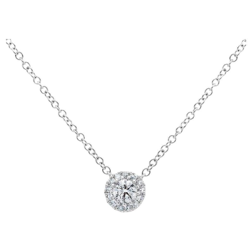 Diana M. Pendentif personnalisé en or Whtie 14 carats avec diamants en vente