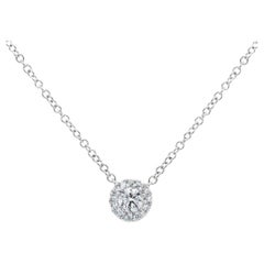 Diana M. Custom 14K Whtie Gold Diamond Pendant