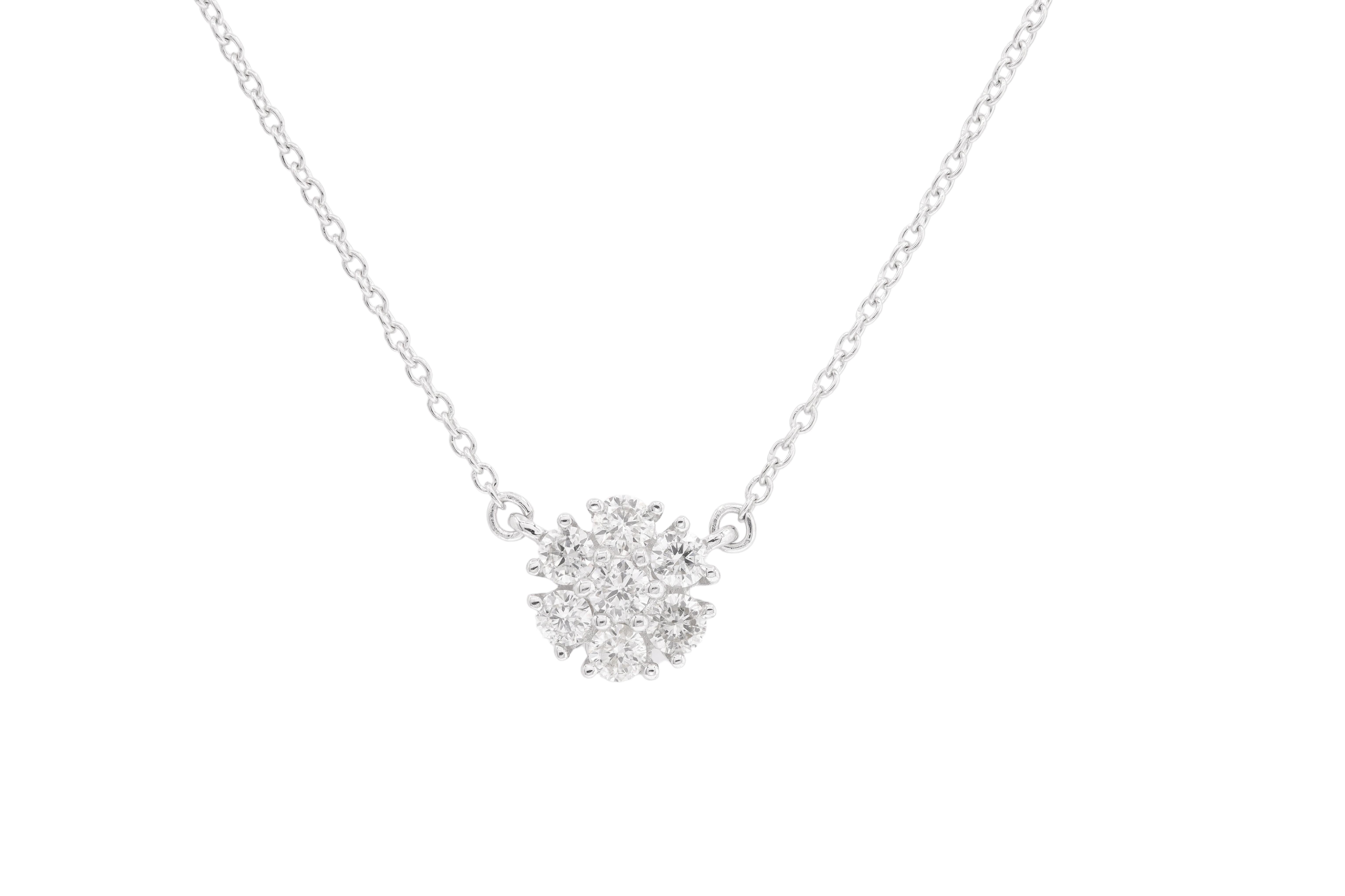 14 kt white gold, 16