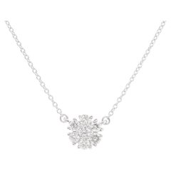 Diana M. Custom 14K Wtite Gold Diamond Pendant