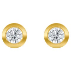 Diana M. Custom 14K Yellow Gold 1.00 Cts. Diamond Stud Earrings