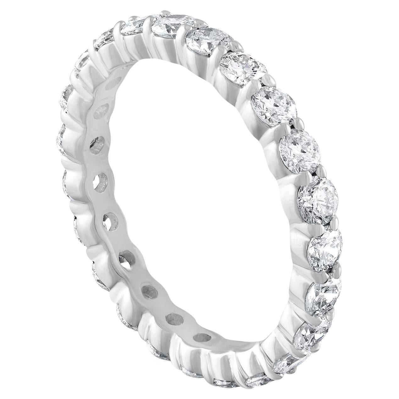 Diana M. Custom 1.50 Cts. Diamond Eternity Band Ring 18K White Gold
