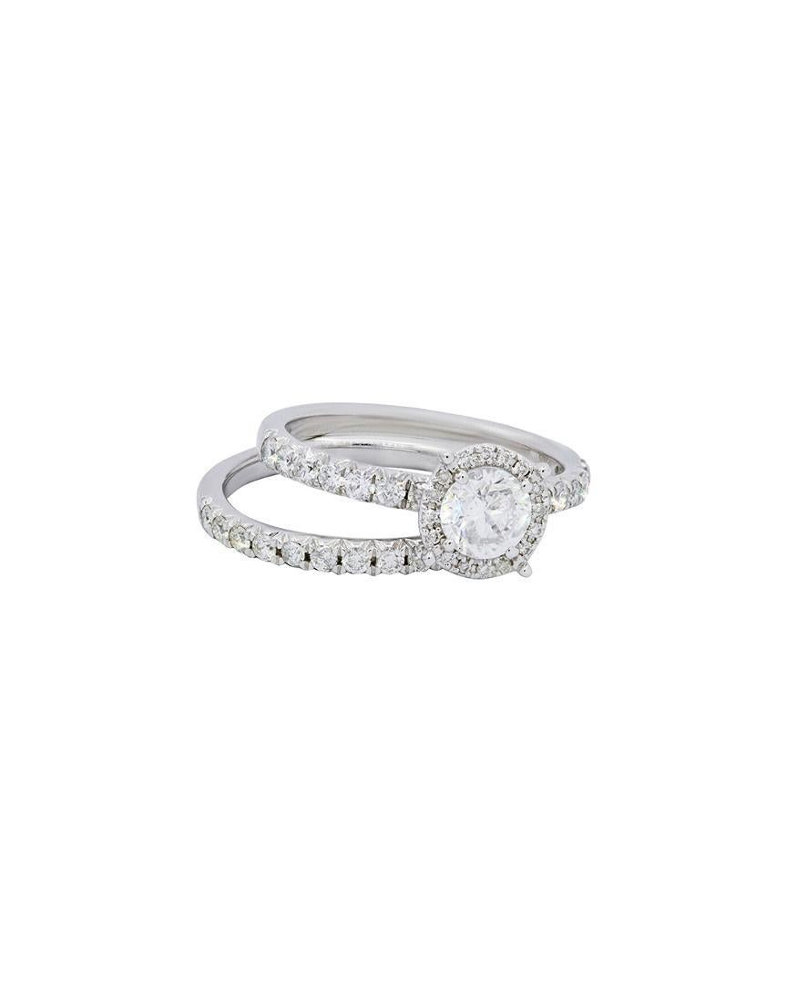 Diana M. Custom 1.50 kt. Diamantring 14K Weißgold mit Diamanten (Rundschliff) im Angebot