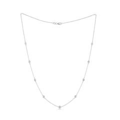 Diana M. Custom 1.50 Cts. Diamonds-By-The-Yard Necklace 14K White Gold