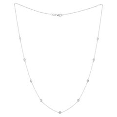 Diana M. Custom 1.50 Cts. Diamonds-By-The-Yard Necklace 14K White Gold