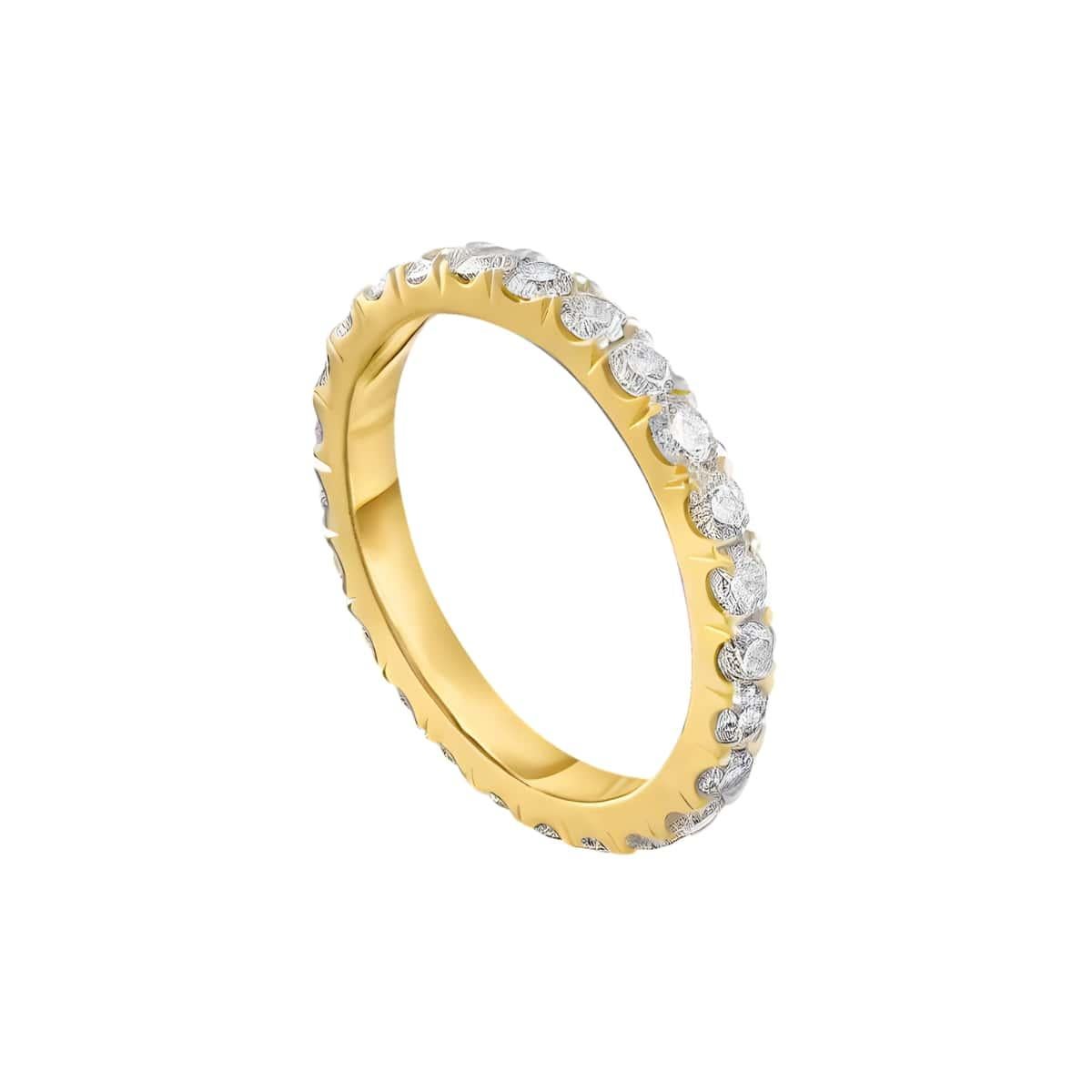 A&M. Custom 1.65 Cts. Diamant  Bague d'éternité en or jaune 14K Neuf - En vente à New York, NY