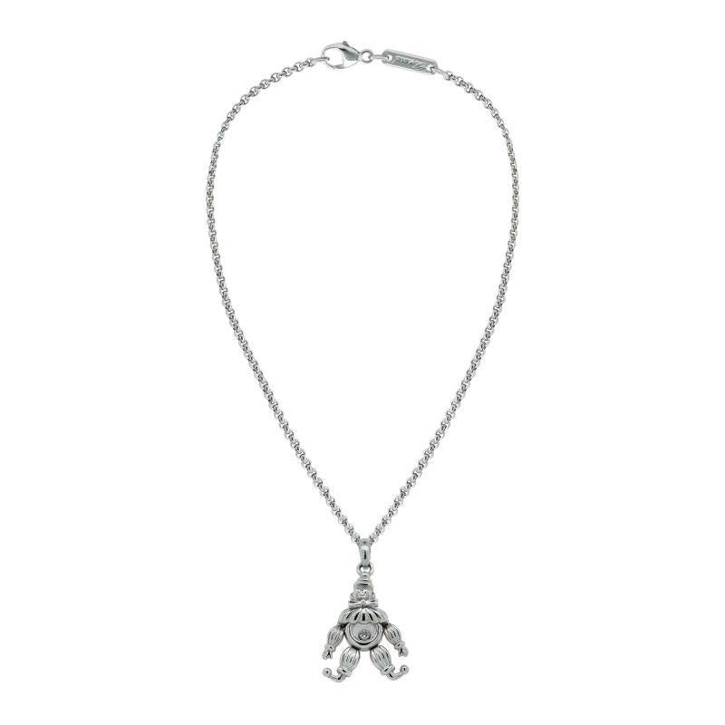 18kt white gold Chopard clown diamond pendant containing 0.10 cts tw (Original Chopard)