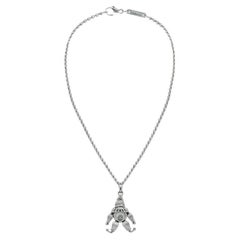 Used 18K White Gold Chopard Clown Diamond Pendant