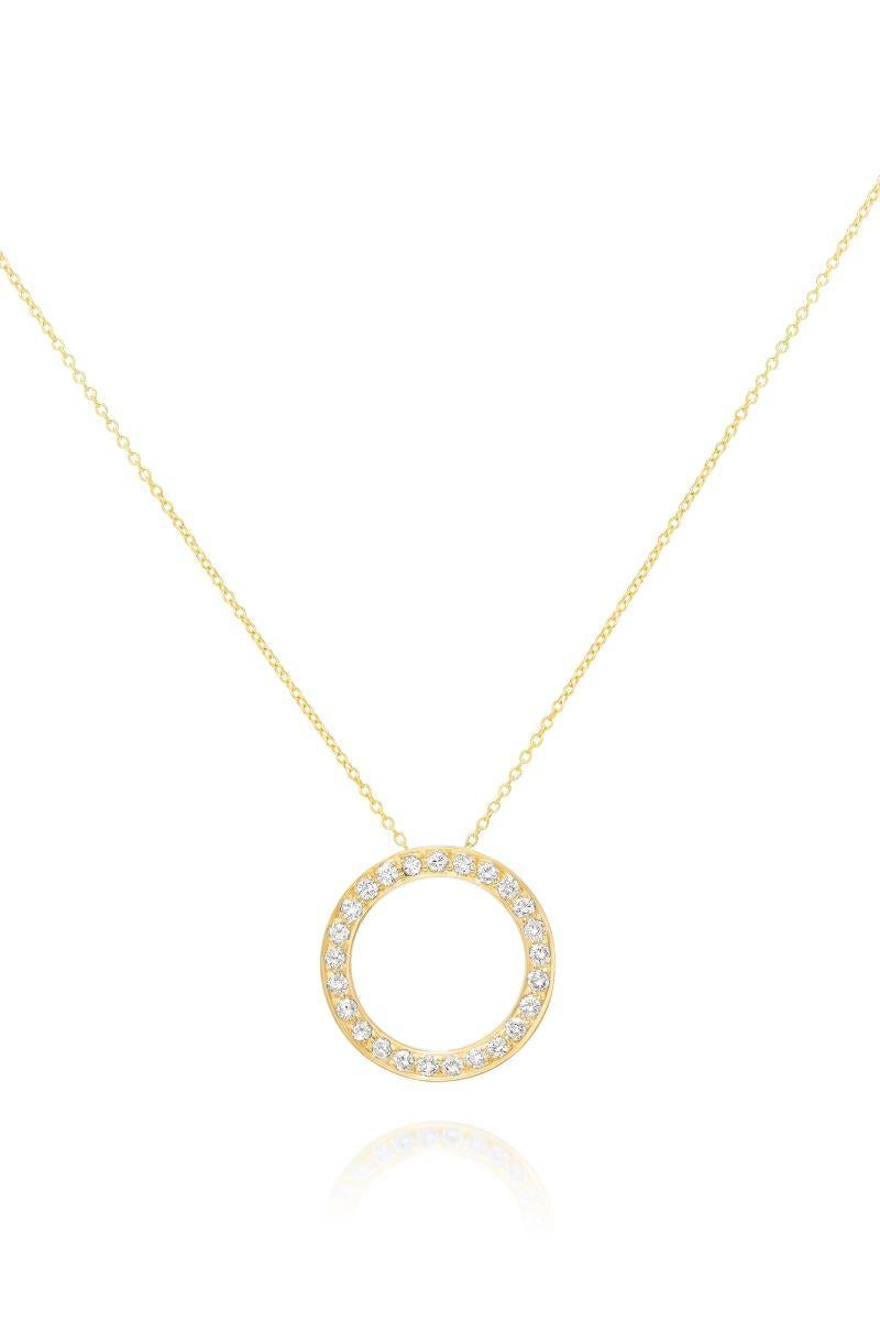 Diana M. Custom 18K Yellow Gold Diamond Pendant (Rundschliff) im Angebot