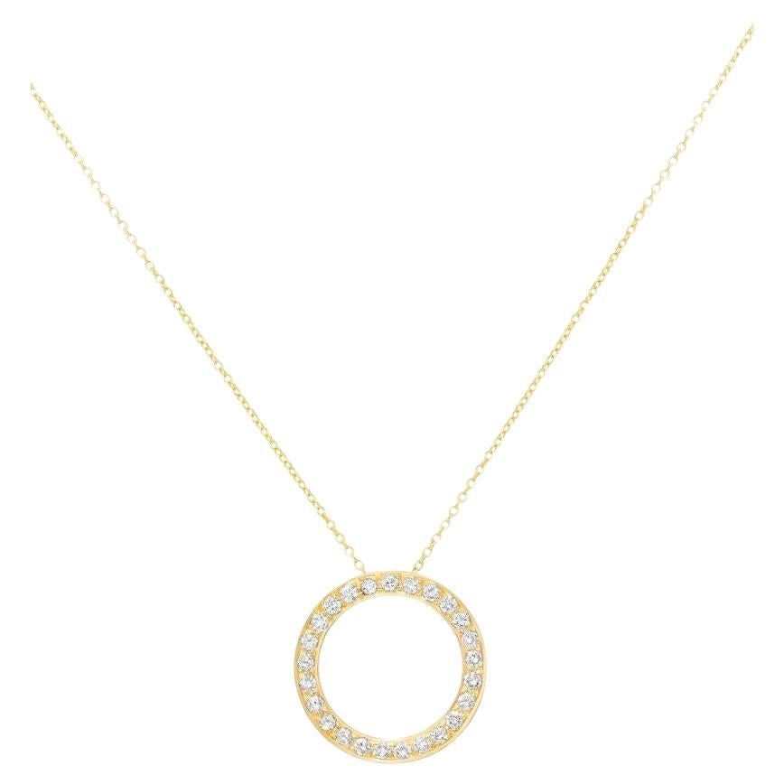 Diana M. Custom 18K Yellow Gold Diamond Pendant