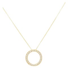 Diana M. Custom 18K Yellow Gold Diamond Pendnat 0.75 Cts.