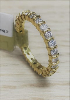 Diana M. Custom 18K Yellow Gold Eterniry Band 1.60 Cts. Diamond Ring