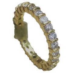 Diana M. Custom 18K Yellow Gold Eterniry Band 1.60 Cts. Diamond Ring