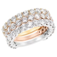 Diana M. Custom 2.00 Cts. Diamond Multi Tone 18K Gold Ring