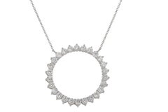 Diana M. Custom  2.30 Cts. Diamond Pendant  14K Whie Gold