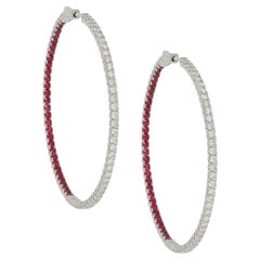 White Gold Hoop Earrings