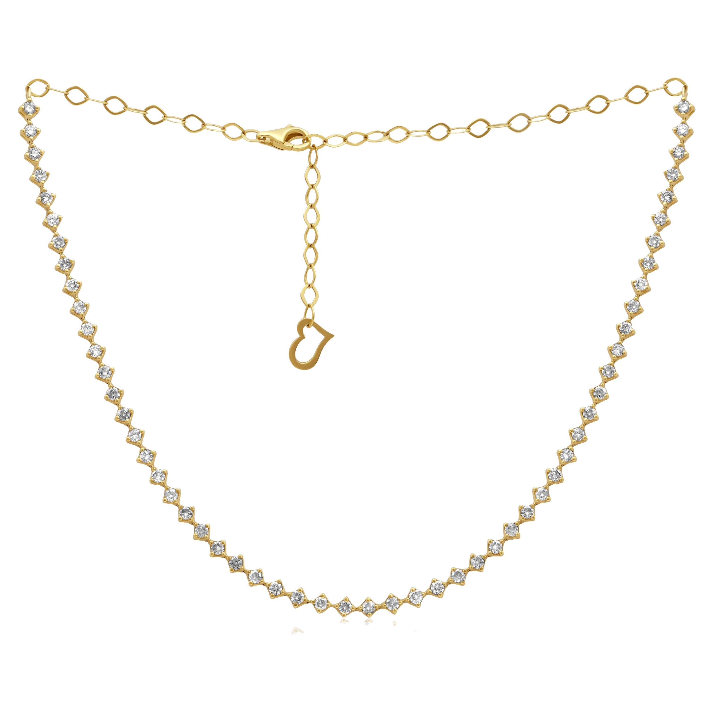 Diana M. Custom  2.65 Cts. Diamond Choker 14K Yellow Gold