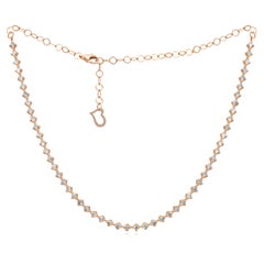 Diana M. Custom 2.65 Cts. Diamond Choker Necklace 14K Rode Gold