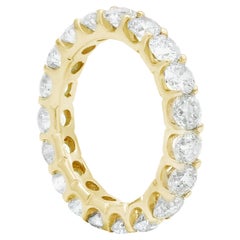 Diana M. Custom 3.00 Cts.Diamond Eternity Band 18K Yellow Gold Ring