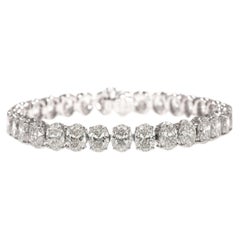 Diana M. Bracelet tennis personnalisé avec diamants ovales 30,05 carats  