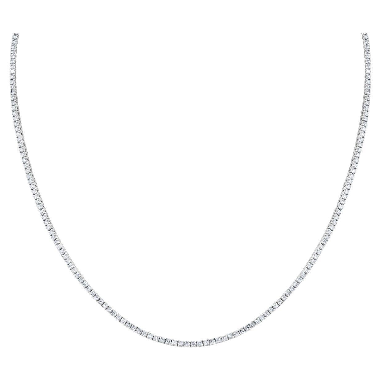 Diana M. Custom  3.10 Cts. Diamond Tennis Necklace 14K White Gold