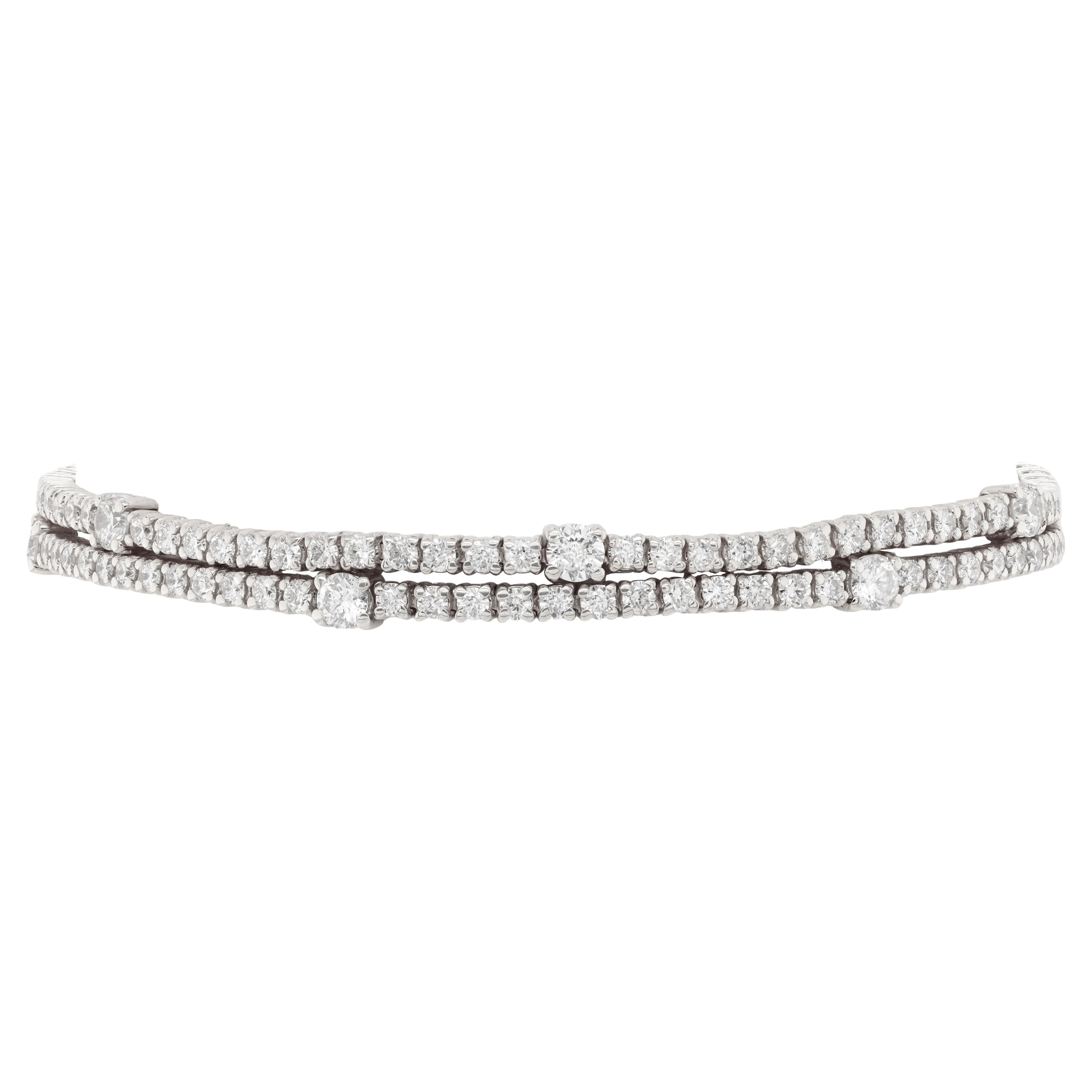 Diana M. Custom 4.00 Cts. Diamond Tennis Bracelet 14K White Gold