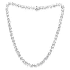 Diana M. Custom 40,30 Cts 4 Zacken, maßgefertigt  Diamant 18k Weißgold Classic  Halskette