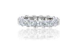 Diana M. Custom 5.00 Cts. Diamond Eternity Band 18K White Gold Ring