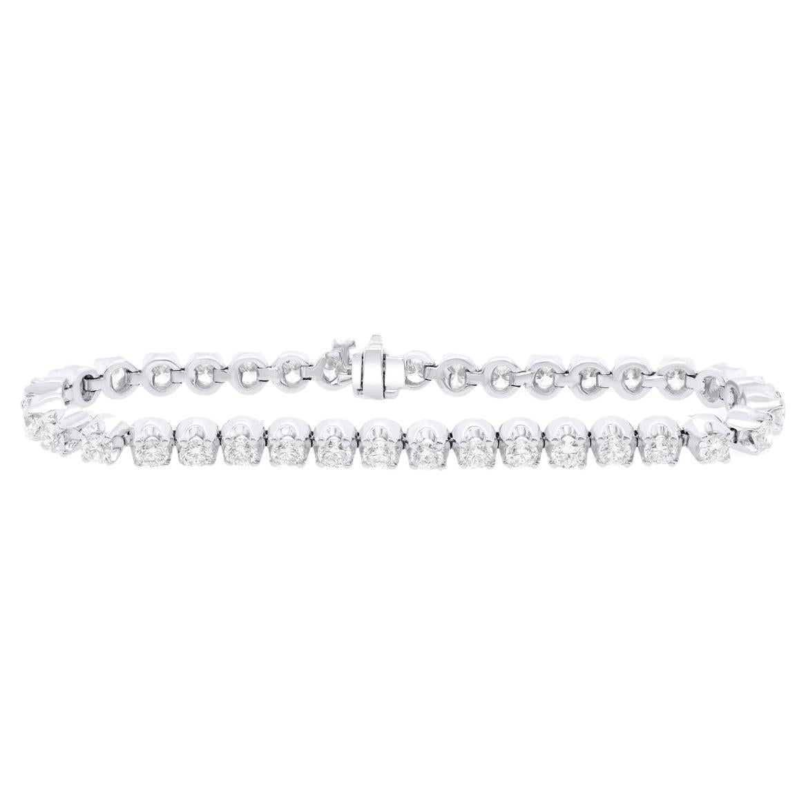 Diana M. Custom 6.60 Cts. Diamond Tennis Bracelet 14K White Gold