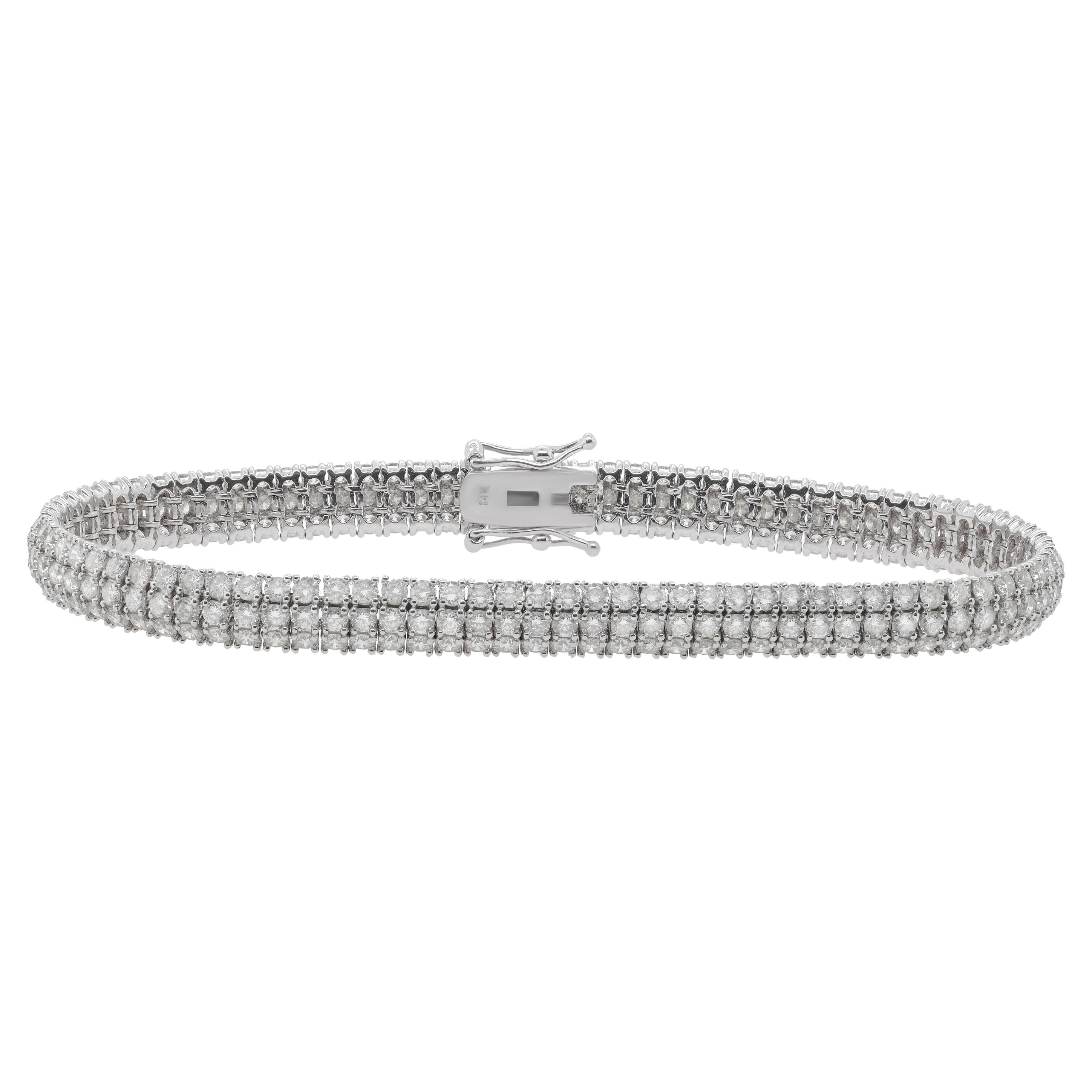 Diana M. Custom 7.00 Cts. Diamond Tennis Bracelet 14K White gold