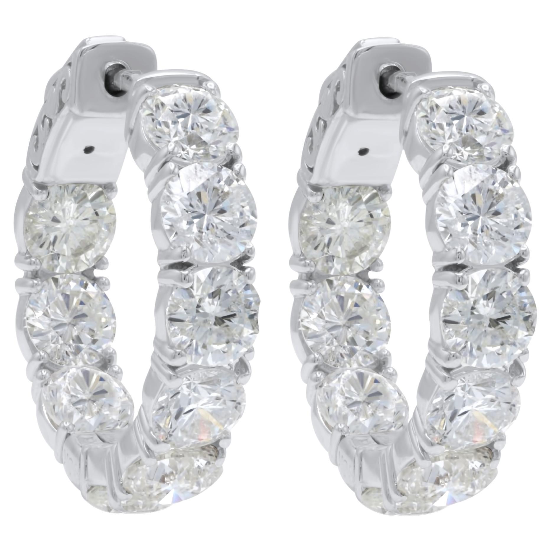Diana M. Custom 7.10 kt. Diamant-Reifenohrringe 18K Weißgold