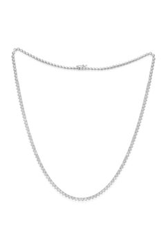 Diana M. Custom 7.50. Cts Round Diamond 17" 14K White Gold Tennis Necklace