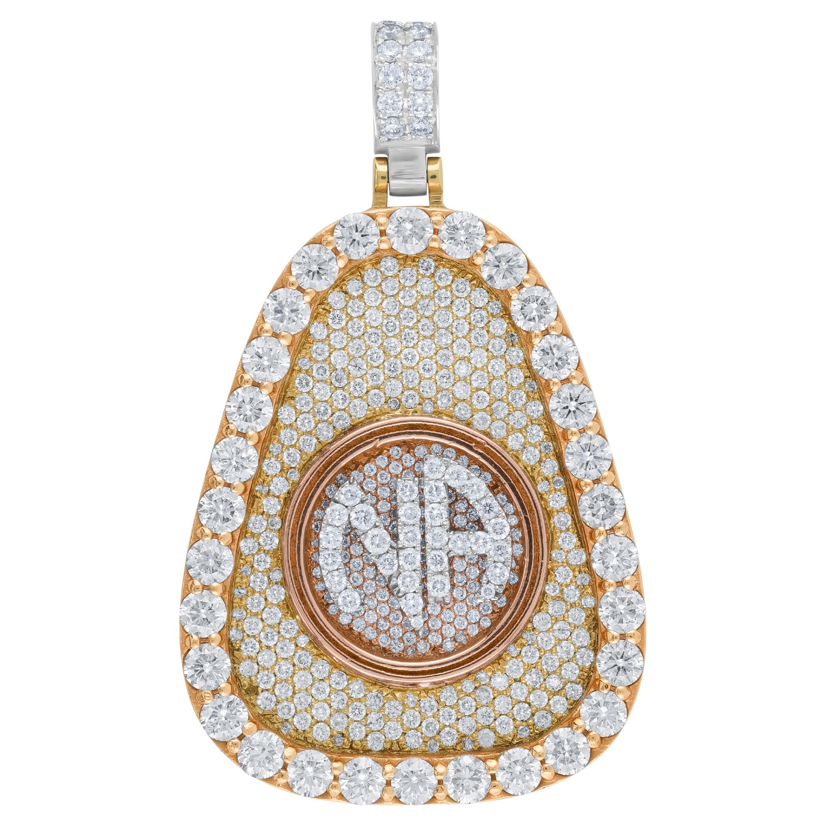 Diana M. Custom 8.00 kt. Diamant-Faszination Anhänger 18K Zwei-Ton-Gold im Angebot