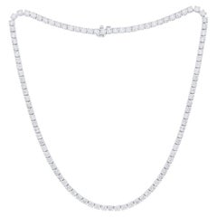 Diana M. Custom 8.60 Cts. Diamond Tennis Necklace 14K White Gold