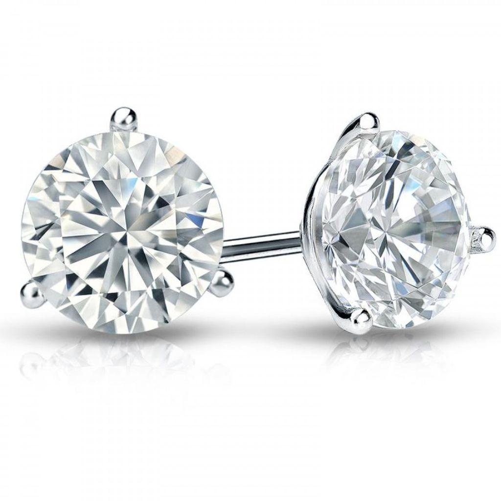da uomo o donna Diana M. I. Orecchini con diamanti personalizzati in oro bianco 14K in vendita