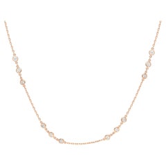 Diana M. Custom Diamond-By-The-Yard Necklace 1.00 Cts. Diamond 14K Rose Gold