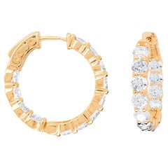 Diana M. Custom Diamond Hoop Earrings 14K Yellow Gold