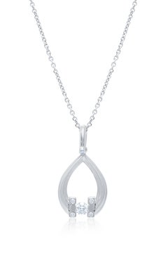 Diana M. Custom Diamond Pendant 14K White Gold