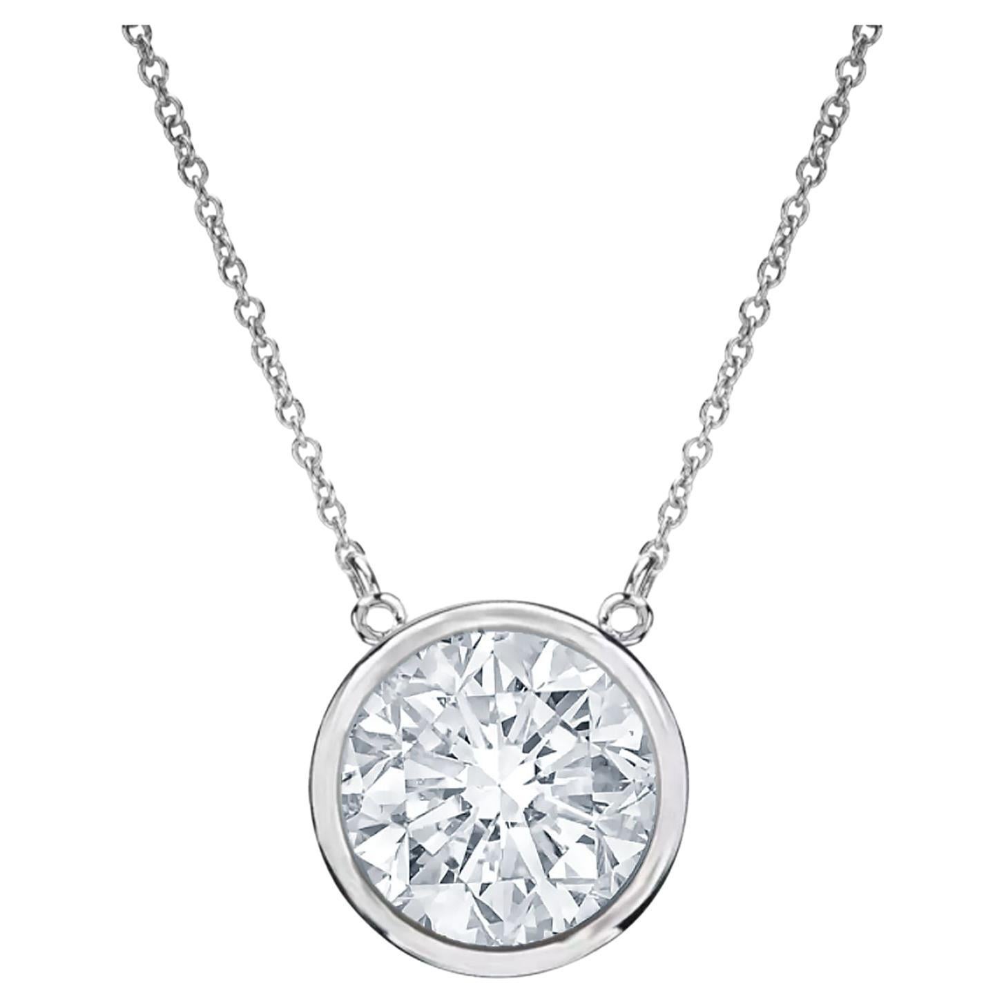 Diana M. Custom Diamond Pendant 14K White Gold
