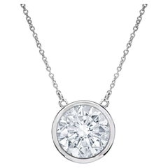 Diana M. Custom Diamond Pendant 14K White Gold